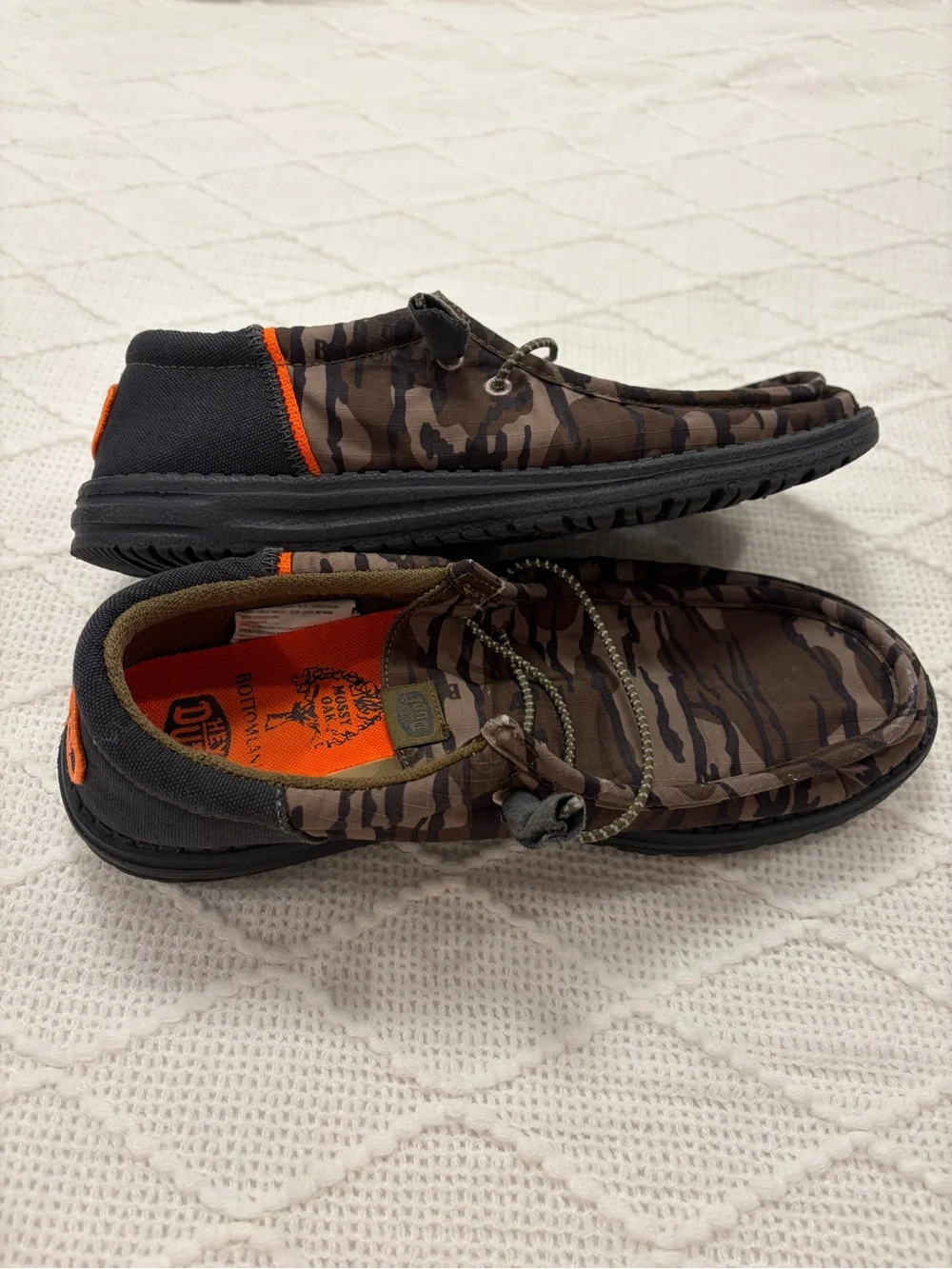 HEYDUDE Wally Funk Mossy Oak Black Camo Men’s Size 10